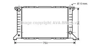 Радиатор, охлаждение двигателя AVA QUALITY COOLING купить