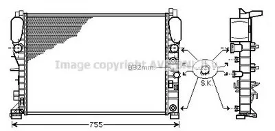 Радиатор, охлаждение двигателя AVA QUALITY COOLING купить