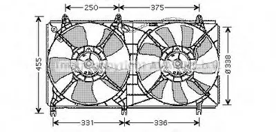 Вентилятор, охлаждение двигателя AVA QUALITY COOLING купить