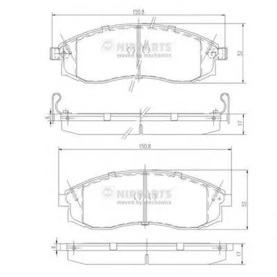 Комплект тормозных колодок, дисковый тормоз NIPPARTS купить