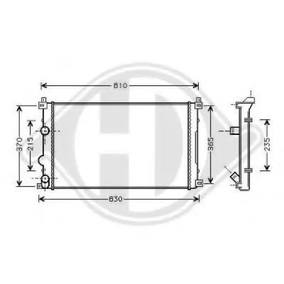 Радиатор, охлаждение двигателя DIEDERICHS купить