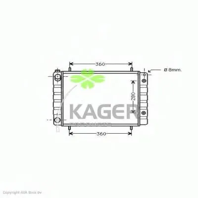 Радиатор, охлаждение двигателя KAGER купить