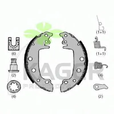 Комплект тормозных колодок KAGER купить