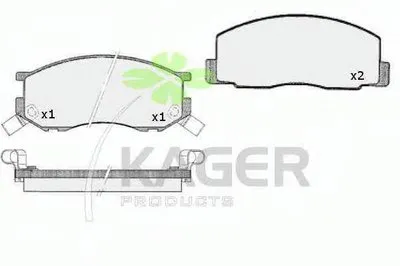 Комплект тормозных колодок, дисковый тормоз KAGER купить