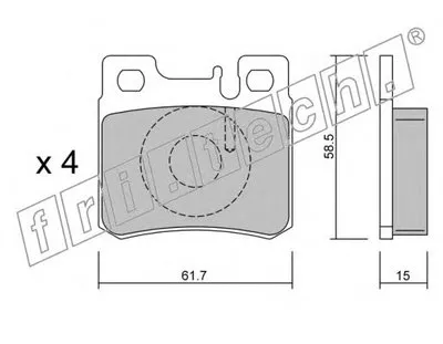 Комплект тормозных колодок, дисковый тормоз fri.tech. купить
