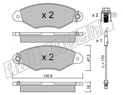 Комплект тормозных колодок, дисковый тормоз fri.tech. купить