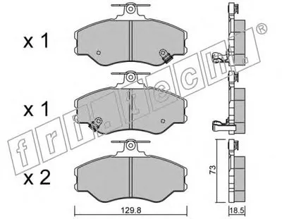 Комплект тормозных колодок, дисковый тормоз fri.tech. купить