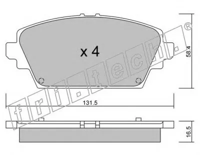 Комплект тормозных колодок, дисковый тормоз fri.tech. купить