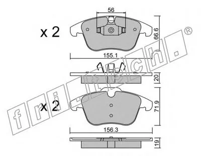 Комплект тормозных колодок, дисковый тормоз fri.tech. купить