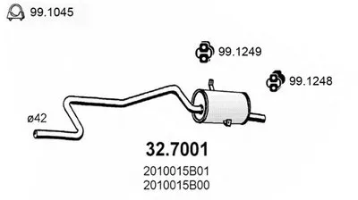 Глушитель выхлопных газов конечный ASSO купить