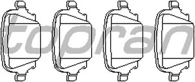 Комплект тормозных колодок, дисковый тормоз TOPRAN купить