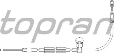 Трос, тормозной механизм рабочей тормозной системы TOPRAN купить