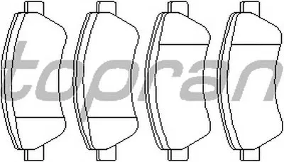 Комплект тормозных колодок, дисковый тормоз TOPRAN купить
