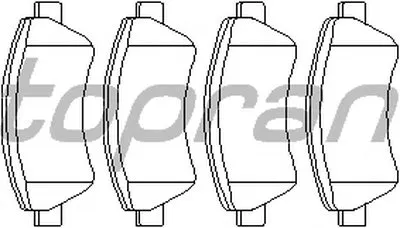 Комплект тормозных колодок, дисковый тормоз TOPRAN купить
