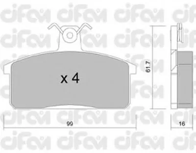 Комплект тормозных колодок, дисковый тормоз CIFAM купить