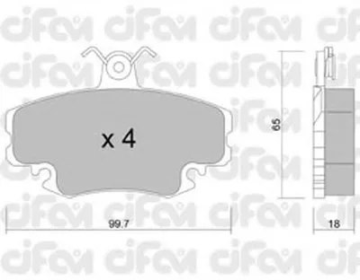 Комплект тормозных колодок, дисковый тормоз CIFAM купить