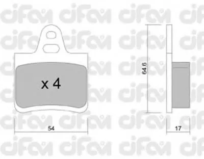 Комплект тормозных колодок, дисковый тормоз CIFAM купить