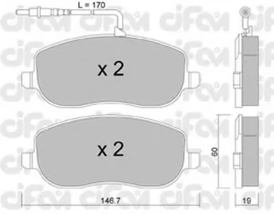 Комплект тормозных колодок, дисковый тормоз CIFAM купить