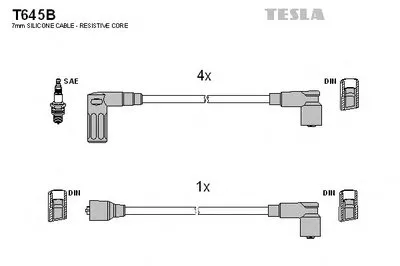 Комплект проводов зажигания TESLA купить