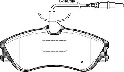 Комплект тормозных колодок, дисковый тормоз ADVANCE OPEN PARTS купить