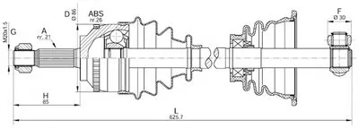 Приводной вал SPIN OPEN PARTS купить