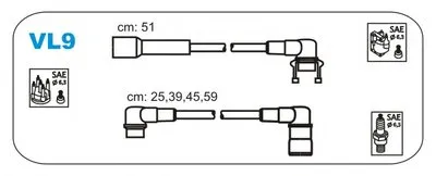 Комплект проводов зажигания JANMOR купить