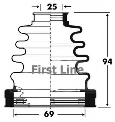Пыльник, приводной вал FIRST LINE купить