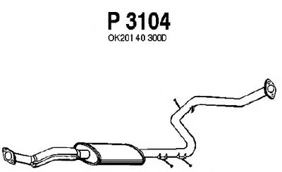 Средний глушитель выхлопных газов FENNO купить