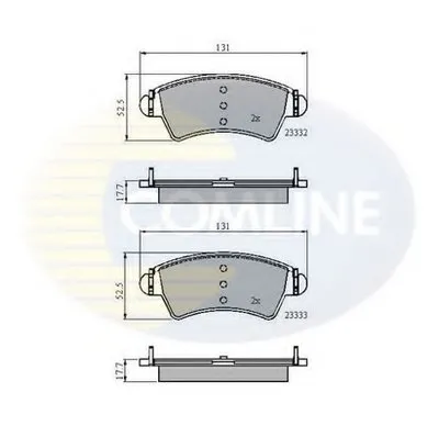 Комплект тормозных колодок, дисковый тормоз Comline COMLINE купить