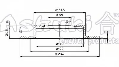 Тормозной диск ASHUKI купить
