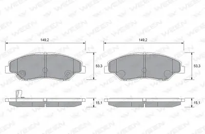 Комплект тормозных колодок, дисковый тормоз WEEN купить