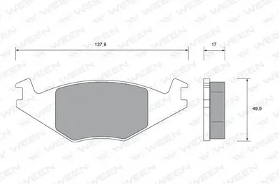 Комплект тормозных колодок, дисковый тормоз WEEN купить