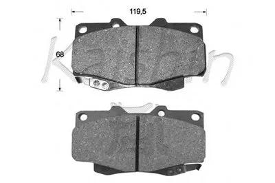 Комплект тормозных колодок, дисковый тормоз KAISHIN купить