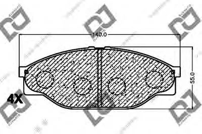 Комплект тормозных колодок, дисковый тормоз DJ PARTS купить