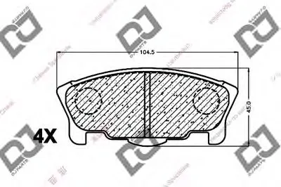 Комплект тормозных колодок, дисковый тормоз DJ PARTS купить