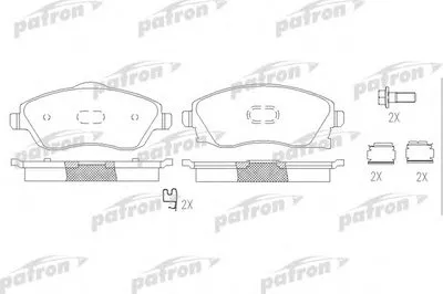 Комплект тормозных колодок, дисковый тормоз PATRON купить