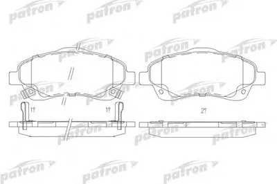 Комплект тормозных колодок, дисковый тормоз PATRON купить