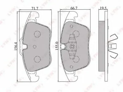 Комплект тормозных колодок, дисковый тормоз LYNXauto купить