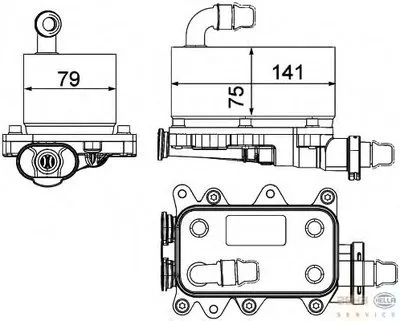 Масляный радиатор, автоматическая коробка передач BEHR HELLA SERVICE купить