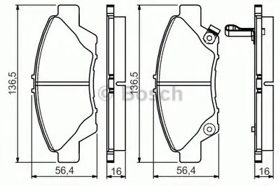 Комплект тормозных колодок, дисковый тормоз BOSCH купить