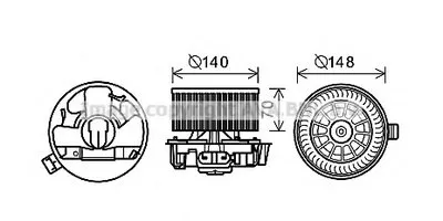 Электродвигатель, вентиляция салона AVA QUALITY COOLING купить