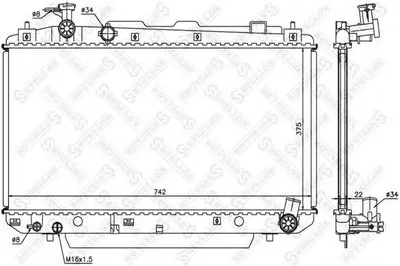Радиатор, охлаждение двигателя STELLOX купить