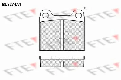 Комплект тормозных колодок, дисковый тормоз FTE купить