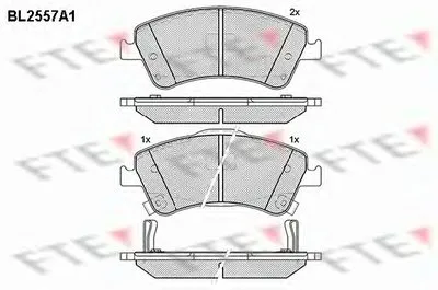 Комплект тормозных колодок, дисковый тормоз FTE купить