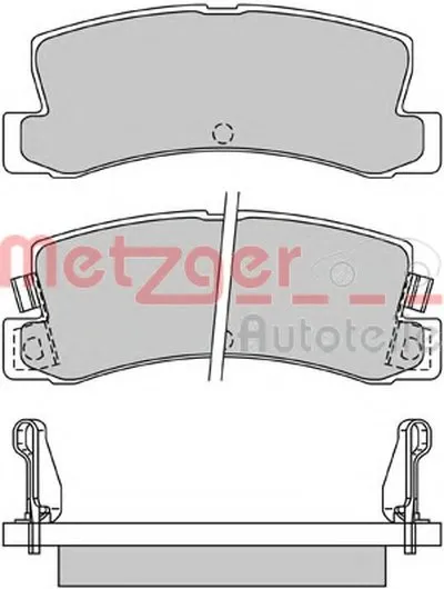 Комплект тормозных колодок, дисковый тормоз METZGER купить