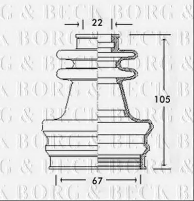 Пыльник, приводной вал BORG & BECK купить