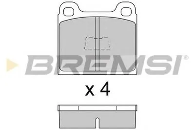 Комплект тормозных колодок, дисковый тормоз BREMSI купить