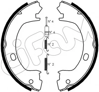 Комплект тормозных колодок, стояночная тормозная система CIFAM купить