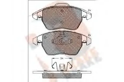 Комплект тормозных колодок, дисковый тормоз R BRAKE купить