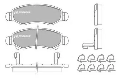 Комплект тормозных колодок, дисковый тормоз MOTAQUIP купить
